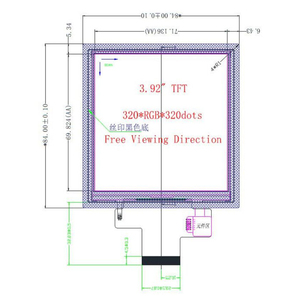 Pannello LCD TFT da 4 "pollici 320x320 tipo quadrato MCU SPI Interface 3.3V con retroilluminazione a LED - Product Image 5