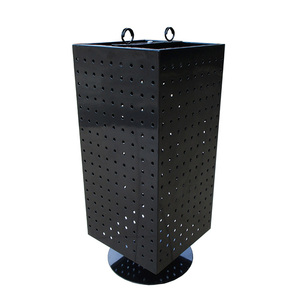 Einzelhandel geschäft und Geschäft Schwarz 4-seitig drehbarer Peg board Hook Display Stand für Handy zubehör - Product Image 1