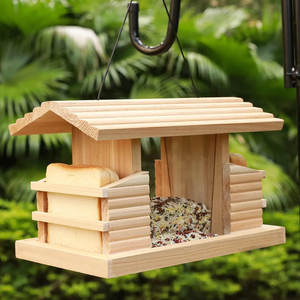Natuurlijk Hout Boom Ophangen Vogel Feeder Outdoor Wilde Vogels Feeders - Product Image 1