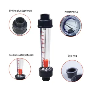 เครื่องวัดการไหลของน้ำแบบแผงหน้าปัดแก้วแบบพกพา DN100มีเซ็นเซอร์วัดการไหล (rotameter) 1000LTR วัดการไหลของน้ำ - Product Image 2