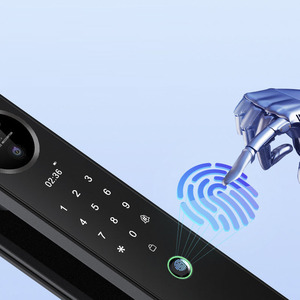 Tuya Wifi 3D Face elettronica Cerradura Inteligente citofono blocco automatico del cancello App serratura in legno - Product Image 4