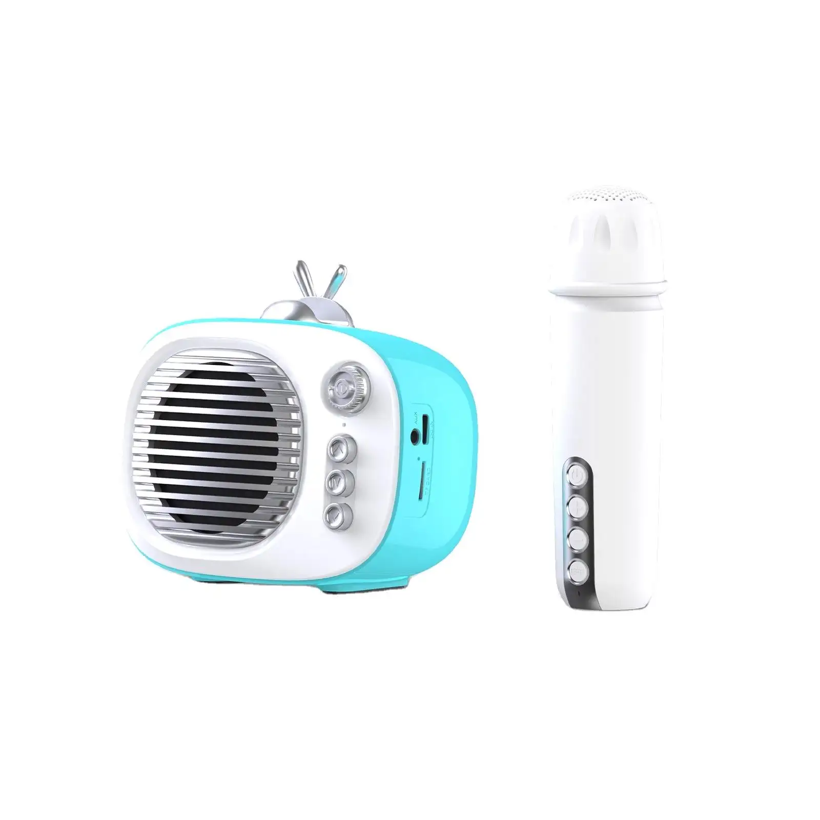 Mini e compacto, fácil de transportar estéreo que pode cantar karaoke 2,24 polegadas alto-falante 360 som surround