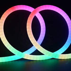 แถบไฟนีออน Led ดัดได้360องศา,แถบไฟนีออน LED RGB ปรับโปรแกรมได้พิกเซลดิจิทัลสำหรับตกแต่งอาคาร