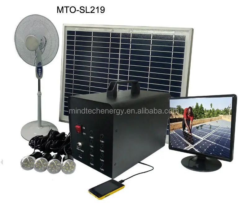 60ワットミニソーラーパネルシステムソーラーライトキット家庭用ソーラーパネルを使用