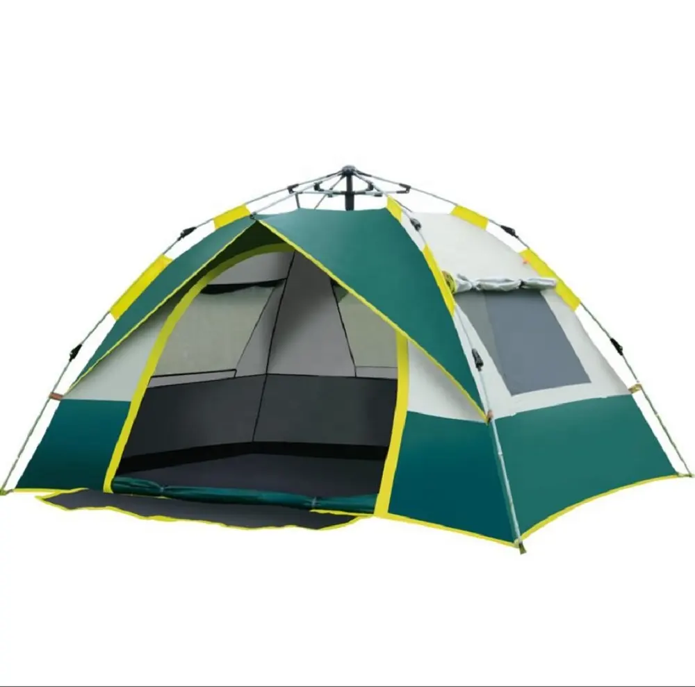 외부 제품 1 도어 3 사이드 자동 유압 스트레치 텐트 패브릭 캠핑 방수 텐트