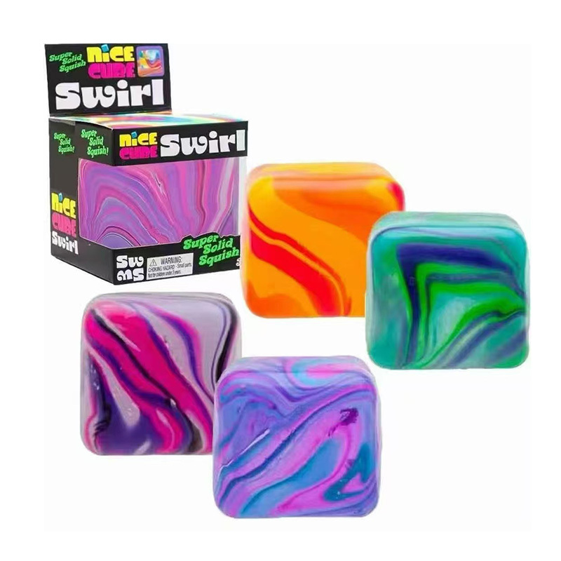 Cubo de hielo a rayas de colores, 1 pieza al azar