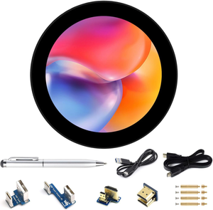 Aismartlink WAVES HARE 3,4-Zoll-Rund-Touch-Display, 800*800 Auflösung, IPS, 10-Punkt-Touch Kompatibel mit Raspberry Pi 5