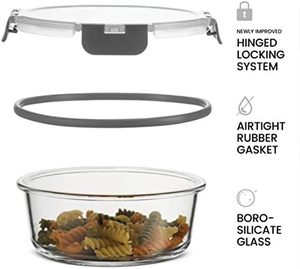 15 mảnh thủy tinh lưu trữ container với rò rỉ bằng chứng nắp máy rửa chén an toàn thủy tinh thực phẩm lưu trữ container cho bữa ăn chuẩn bị hoặc thức ăn thừa - Product Image 3