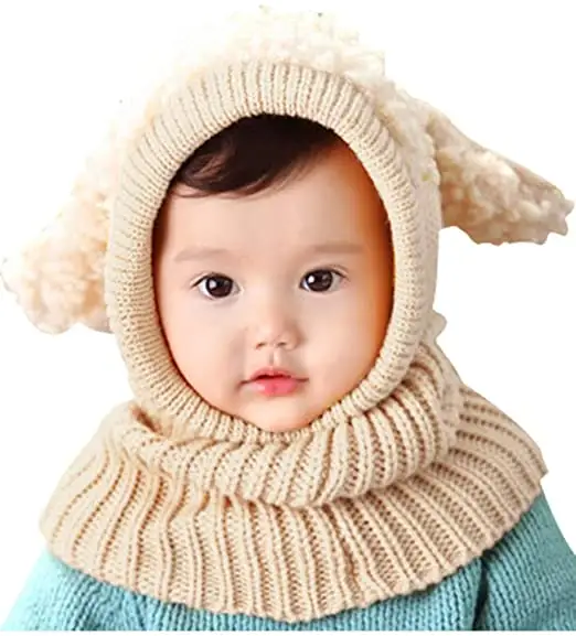 Высококачественная детская теплая шапка с милыми животными, зимняя вязаная детская шапка