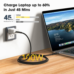 High Speed USB3.2gen2*2 c to c Cable 20Gbps Data Transfer 100w Fast Charging Cable for Type-C SSD case - Product Image 4