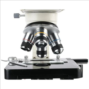 Microscópio biológico binocular WF10X/WF16X microscópio digital do halogênio plataforma do composto do ocular do microscópio de dupla camada do laboratório