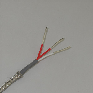MOQ: 500m RTD-PTFE /PTFE/ekran-3*<span class=keywords><strong>13</strong></span>/0. <span class=keywords><strong>2</strong></span> paslanmaz çelik yuvarlak tel örgü, 85% minimum kapsama termokupl tel