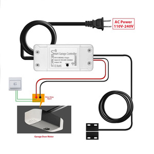 AC100-240V TUYA Smart WIFI + Bluetooth Sender und Empfänger mit Magnets ensor für Garagentor, Tor Tür, Schwingt ür - Product Image 1