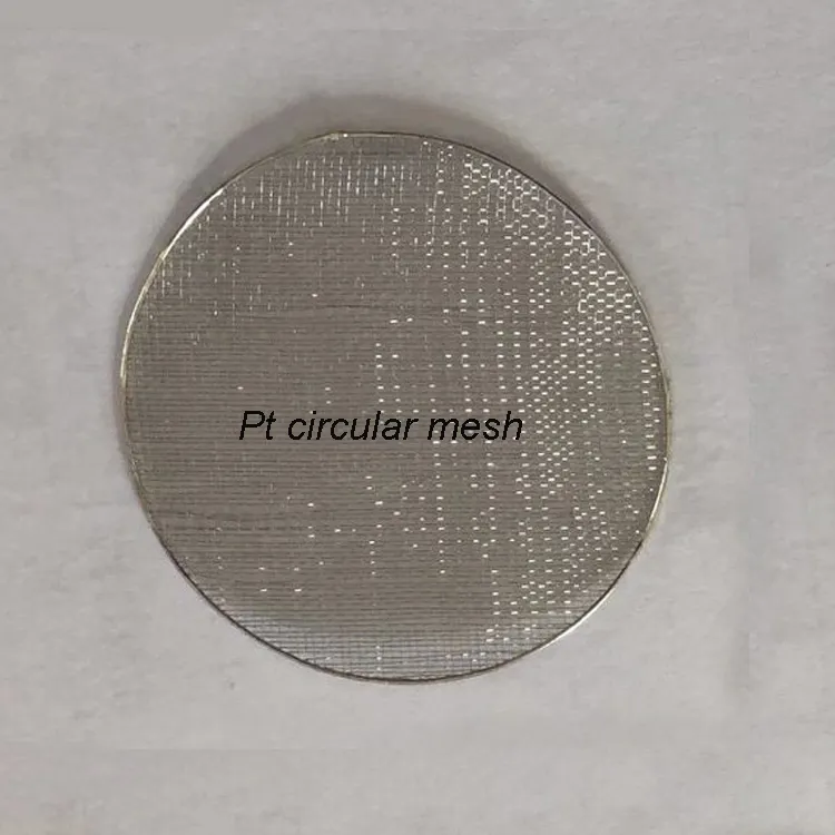Électrodes en maille de platine circulaire, 5-25mm de diamètre, pour maille Pt