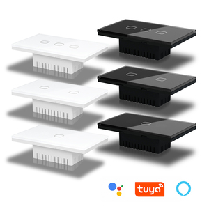 CNSKOUファクトリーCE/RoHs/SAA US/AU Glass Tuya Smart Life 3 Gang 2/3WayWifiスマートホームウォールタッチスイッチとAlexa Google Home - Product Image 3