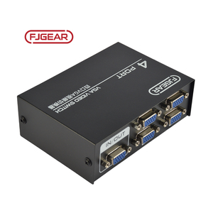 FJ-15-4 Fjgear Hot Selling 4-Port <strong>VGA</strong> Switch 1920*1440 Support 3D Audio &amp; Video Accessory with 4 <strong>Inputs</strong> and 1 <strong>Output</strong>