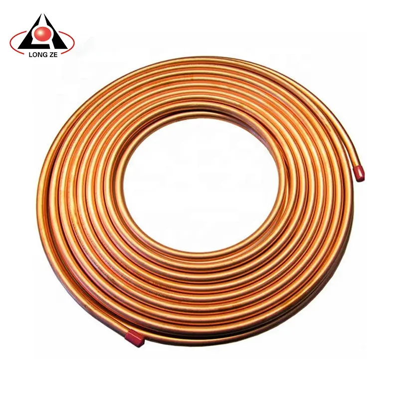 Alto rendimiento DIN17676 Cu-OF 5/8 1/2 1/4 bobina de cobre para panqueques/tubo de cobre para refrigerador