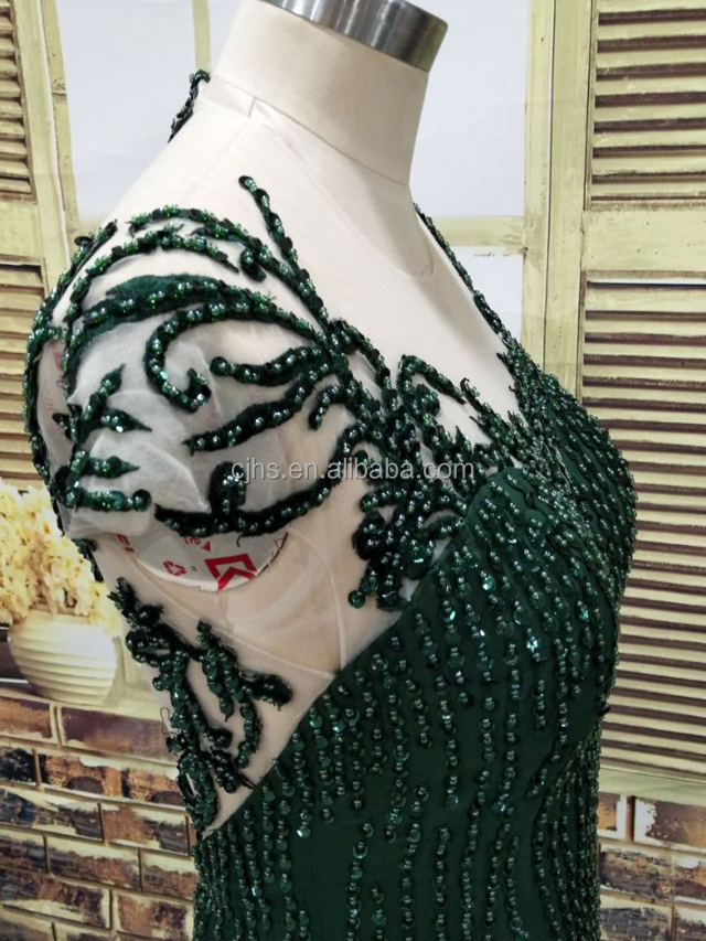 Modest Embroidered Beading High Quality Long Women Party Evening Dress
