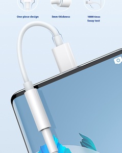 Usb C Type C Male Adapter Port to 3.5mm Female Aux Audio Earphone <strong>Cable</strong> Jack Black White 3.5mm Type-c Audio Adapter <strong>Cable</strong> - Product Image 5