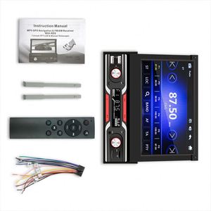 Reproductor de DVD retráctil para coche de 7 pulgadas, Radio de coche, Audio Mirror Link, pantalla táctil estéreo Din única, reproductor de vídeo Mp5 para coche - Product Image 3