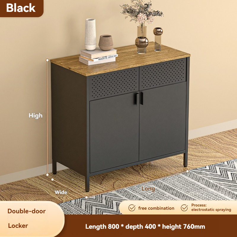 Black - Double Door Cabinet