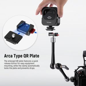 NEEWER <span class=keywords><strong>11</strong></span> "sihirli kol ile kamera yatağı Quick Release plaka & çift 360 derece topu kafaları alüminyum eklemli kol DSLR için