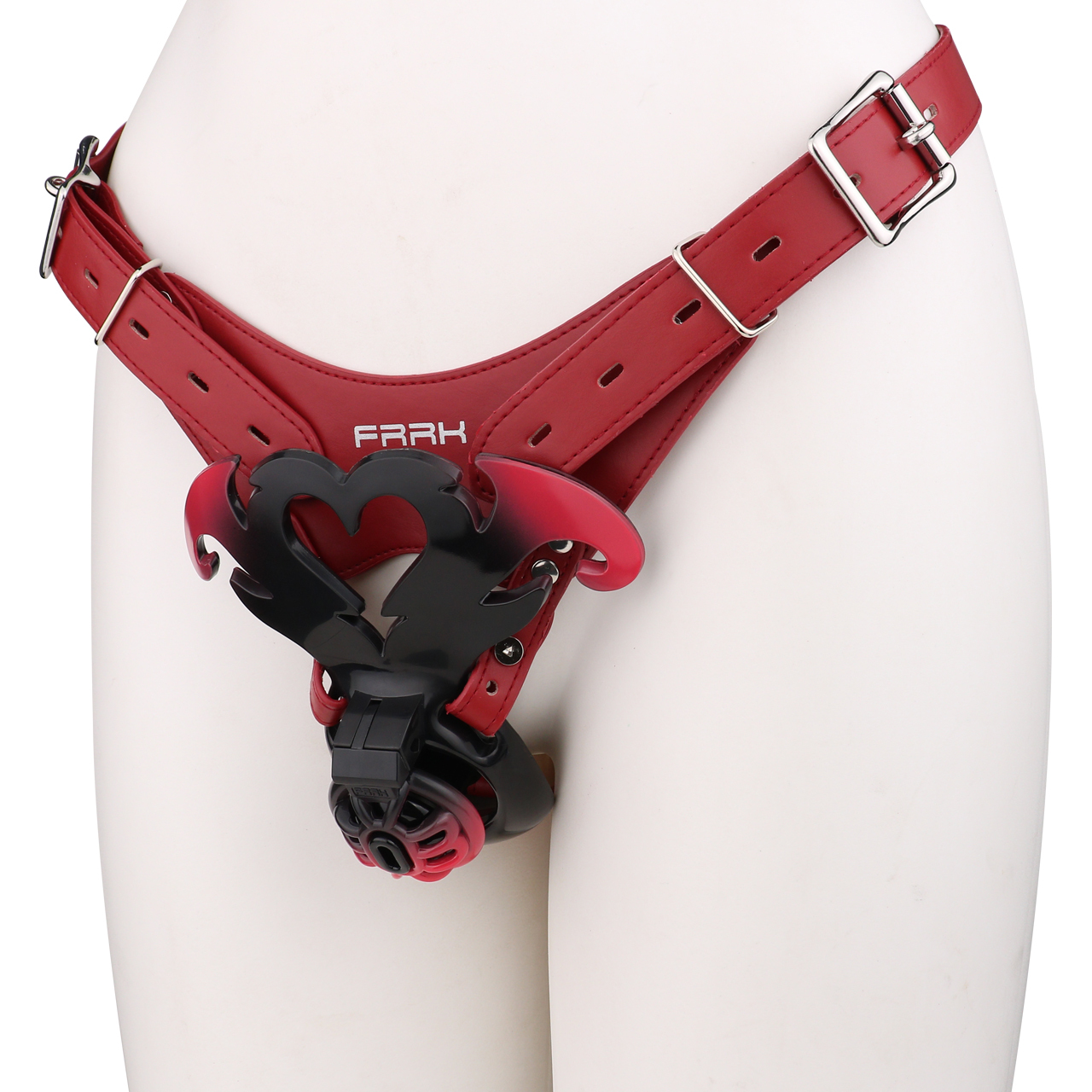 FRRK-299 cage courte noire + ceinture rouge