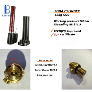 0.45 ק "ג co2 מחסנית להחלפה צילינדר סודה אלומיניום עם שסתום טריסט למשקה מכונת מים סודה 60l משקה מכונת מים סודה 60l - Product Image 4