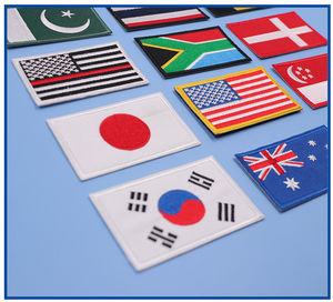 Tùy chỉnh sang trọng Velcro thăng hoa truyền nhiệt vá thêu Mỹ Mexico Canada USA sao quốc gia cờ các bản vá lỗi cho quần áo - Product Image 4