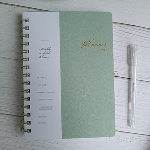 Luxus Softcover Spiral Wire-O Bindung Tägliches Papier Notizbuch Anpassen der Druck aktivität Nachfüllbarer Planer A5 Mit Goldfolie Lo