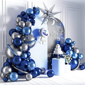 Limon uzay roket astronot evren gezegen dış boşluklar balon kemer çelenk kiti parti malzemeleri süslemeleri doğum günü çocuk - Product Image 5