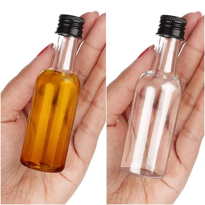 Mini bouteilles d'alcool en plastique de noël 50 ml 100ml pour échantillon d'alcool, whisky, Vodka, Soda, spiritueux, emballage de vin