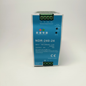 NDR 240W <strong>AC</strong> <strong>DC</strong> Transformer 24V 10A Din Track <strong>Power</strong> Supply Single <strong>Output</strong> 220V LED 50/60hz Frequency 110V <strong>Input</strong> for Industrial Use - Product Image 1