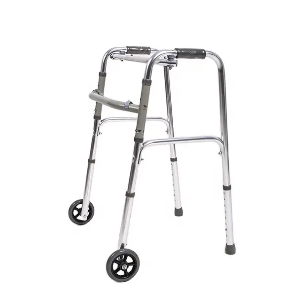 HKJD hafif alüminyum katlanır yürüteç tekerlekli önkol silindir yürüyüşe yaşlı yetişkinler için engelli insanlar