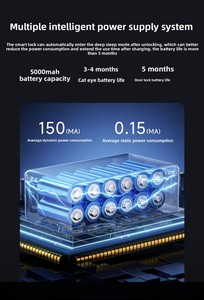 Sharp S5 Cat Eye khóa kỹ thuật số lớn 3D mặt cọ vân tay mật khẩu Hợp kim nhôm khóa chống trộm gỗ Kết nối Wifi - Product Image 6