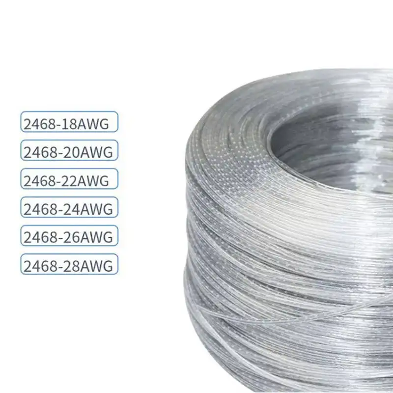 Power Cables Clear 18 20 22 24 26 28 AWG transparent cable PVC 2 cores Wire cable for Glass Pendant Light