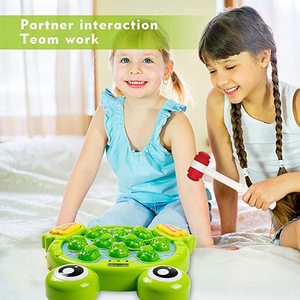 インタラクティブ強打カエルゲーム、学習、アクティブ、早期発達玩具、楽しいギフト年齢3、4、5、6、7、8歳の子供、少年 - Product Image 5