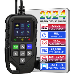 OBDII/<strong>EOBD</strong> CAN Modes YM119 OBD II <strong>Code</strong> Reader Scanner Auto Diagnostic Tool for All Cars Works With 12V Vehicle - Product Image 1