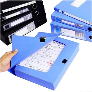Caja de almacenamiento portátil de PP para la escuela, estuche de plástico para archivos de datos, A4 - Product Image 1