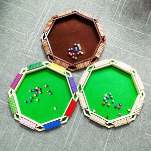 YUCI yeni 8-Player flop satranç klasik ahşap kapattı kutusu cilalı zar ve satranç oyunları eğitici oyuncak flop oyunu kids 'parti için
