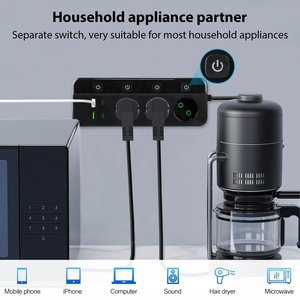 Enchufe de extensión de tira de alimentación de 4 vías con extensión de cable de extensión multifunción USB 2 USB 2 tipo C - Product Image 4