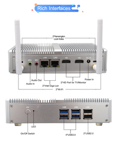 Mini pc industrial con doble LAN, Ordenador personal Linux/wins10 DDR3L c-eleron N3700, económica, dual HD, BT, wifi - Product Image 5