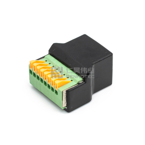 <strong>Rj45</strong> Terminal Block Modules Rj-45 Ethernet Female Socket to Terminal Spring Block Adapter - Product Image 3