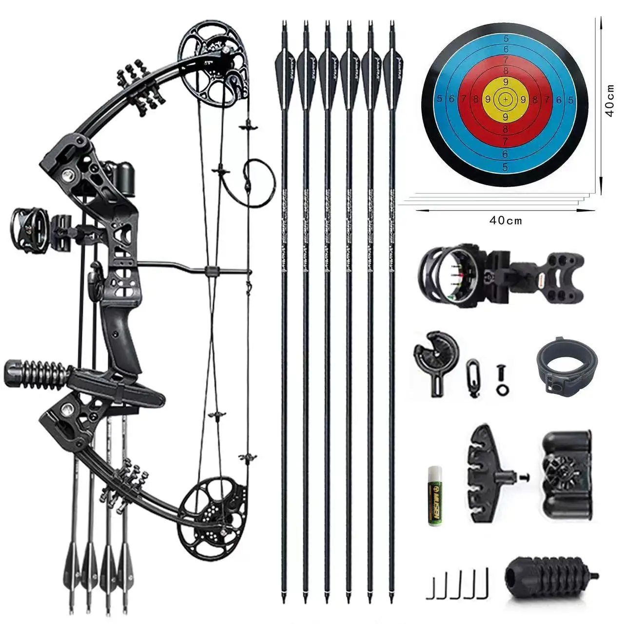 Adjustable Bow and Arrow Archery Compound Bow Archery Set for Pull Beginner and Teens