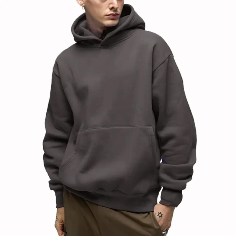 OEM High Quality Men Plain Thick oversize hoodies herren black