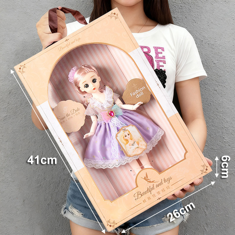 Caja portátil de 41 cm - Morado - Muñeca de 30 cm