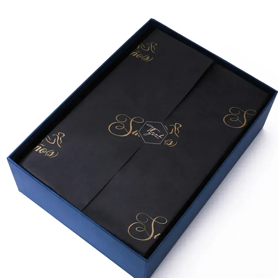 Stampa personalizzata con Logo regalo regalo di carta da imballaggio con fiori di natale