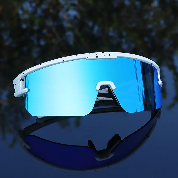 Grote Lens Duurzame Ultralichte Montuur Modieuze Zonnebril Gepolariseerde Sportbril Fietszonnebril Voor Heren Dames