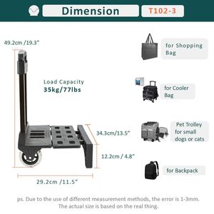 Tianyu OEM telescoping xử lý tất cả các địa hình bánh xe extendible thực hiện xử lý tất cả các địa hình giỏ hàng cho mát - Product Image 6