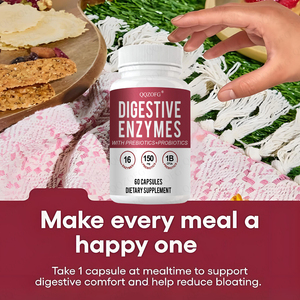 OEM Adult Digestive Enzymes Multiple Organic Prebiotics and Probiotics for Healthy <strong>Intestines</strong> and Digestion - Product Image 3